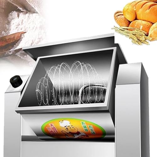 KRQDBCZ Teigmischer, gewerblicher 3 kg Knetmehlmischer, elektrischer Küchenlebensmittelmischer, 1500 W Edelstahlmaschine mit Timing-Funktion, 3 KG (5KG) von KRQDBCZ