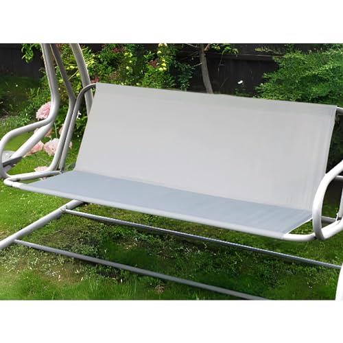 KRRRSJDJ Ersatz-Schaukelsitzbezug für Hollywoodschaukel,Gartenschaukel Sitzfläche Ersatz,wasserdichte 600D-Oxford-Stoff Gartenschaukel Sitzbezüge,Passform für 2-3Sitzer (148 * 52 * 52cm,Grau) von KRRRSJDJ