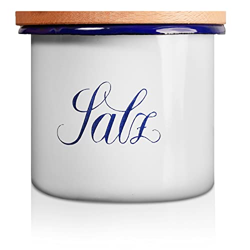 KRÜGER Emaille-Dose Husum Salz 0,7 Liter - schnitt- und kratzfeste Aufbewahrungsbox mit Deckel - Silikondichtungsring für luftdichtes Verschließen - spülmaschinengeeignet KRÜGER Emaille-Dose Husum Salz 0,7 Liter - schnitt- und kratzfeste Aufbewahrungsbox mit Deckel - Silikondichtungsring für luftdichtes Verschließen - spülmaschinengeeignet von KRÜGER