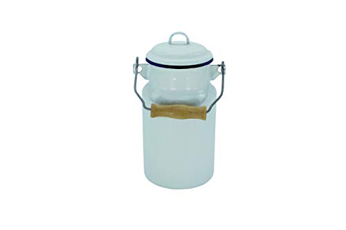 Karl Krüger Husum Milchkanne, Emaille, weiß, 1 Liter von KRÜGER