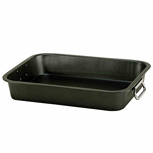 Krüger Karl Grill- und Auflaufform CARBON 36 cm mit Antihaftbeschichtung, 36 x 29 x 6,5 cm, Anthrazit von KRÜGER