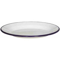 Krüger - Teller flach 'Husum' weiß 24 cm Emaillegeschirr von KRÜGER