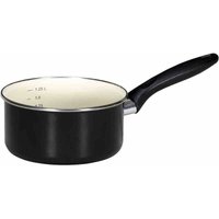 Stieltopf 'Triest' 16 cm Emaille weiß von KRÜGER
