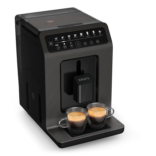Krups EA897H Evidence Eco-Design Kaffeevollautomat, nachhaltig gestaltet, perfekter Kaffeegeschmack, 52% recycelter Kunststoff, 84% recycelbar, Milchgetränke, 8 Kaffee-Rezepte in Barista Qualität von Krups
