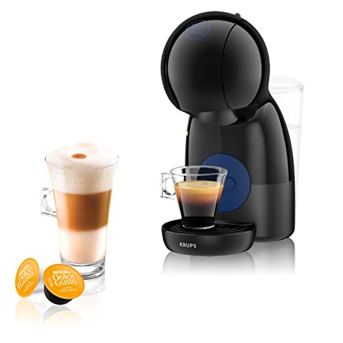 KRUPS Nescafé Dolce Gusto Kapselmaschine, Druck 15 bar, Kaffeepadmaschine, Multi-Getränke, kalt oder heiß, intuitiv, kompakt, Eco-Modus, Piccolo XS, schwarz, YY4202FD von KRUPS