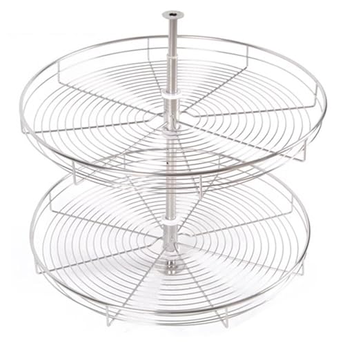 KRXSOBNV, Drehbarer 2-stufiger Geschirrständer, Gewürz-Eckregal, Gewürzregal-Spinner for Schrank, Speisekammer, Küchenschrank, 900er-Schrank ，Eck-Organizer für die Küche(700 Cabinet) von KRXSOBNV
