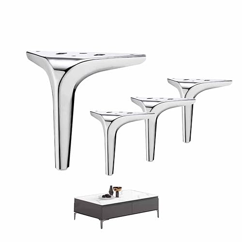 KRXSOBNV, Möbelfüße, Metall Sofabein, 4 Stück Möbelfüße Moderne Dreieckige Schrankfüße Couchtisch Stützbeine DIY Ersatz für Schrank Sofa Sofa Regal Ottomane, Möbelfüße(Silber,15cm(5.9in)) KRXSOBNV, Möbelfüße, Metall Sofabein, 4 Stück Möbelfüße Moderne Dreieckige Schrankfüße Couchtisch Stützbeine DIY Ersatz für Schrank Sofa Sofa Regal Ottomane, Möbelfüße(Silber,15cm(5.9in)) von KRXSOBNV