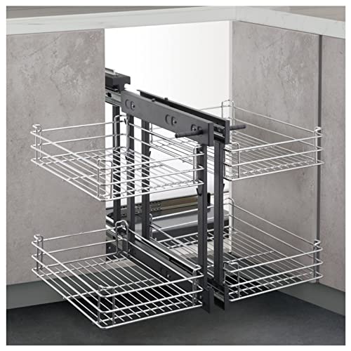 KRXSOBNV, Multifunktionale ausziehbare Küchenkörbe, Eckgewürzflaschen, herausziehbare Soft-Close-Schubladen, Schrank, Heimschrank, Rollo-Organizer ，Eck-Organizer für die Küche von KRXSOBNV