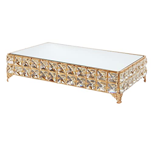 KRXSOBNV , Hochzeit Kristall Dessert Ständer Display Ständer Ornament Dessert Kalten Tee Ständer Kosmetik Organizer Kuchen Tablett,Dessert-Tablett von KRXSOBNV