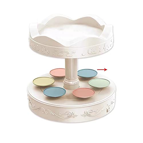 KRXSOBNV , Karussell rotierende Basis Plattenspieler Punkt bewegliche Dessert Tablett Geburtstagstorte Display Stand Kuchen Tablett,Dessert-Tablett von KRXSOBNV