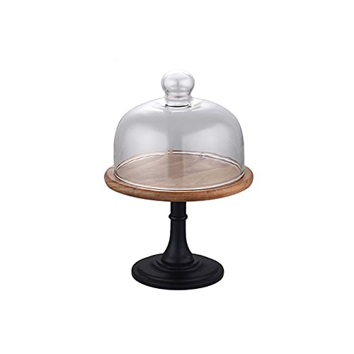 KRXSOBNV , Retro Glasabdeckung Holz Hoch Dessert Tisch Hochzeit Party Gebäck Ständer Mehrzweck Kuchen Display Ständer Kuchen Tablett,Dessert-Tablett von KRXSOBNV