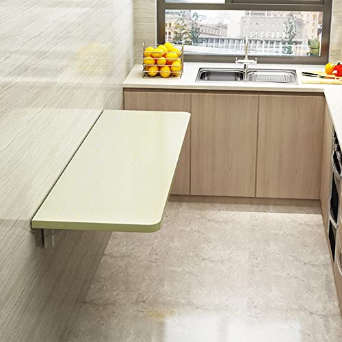 KRXSOBNV An der Wand montierter Klappschreibtisch, platzsparender Drop-Leaf-Computertisch for kleine Räume, Wäscheklapptisch for Esszimmer, Küche, Arbeitszimmer und Barbereich(Maple,120x40cm/47x16in) von KRXSOBNV