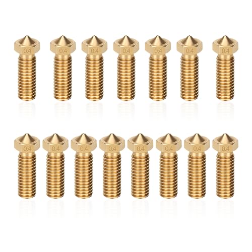 15 Stück Messingdüsen, 3D-Druckerdüsen, 0,4-Mm-Messingdüsen, Hochtemperaturbeständige Düsen, Druckerteile, Die Häufig in Druckern in Buchhandlungen, Klassenzimmern Und Büros Verwendet Werden von KRYMSON