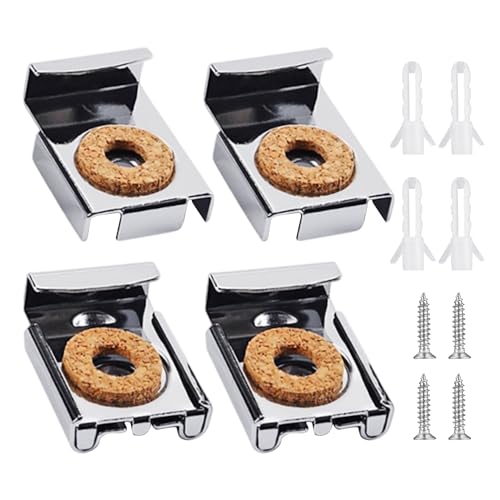 4 Stück Metall-Glasklammern, Clip-Spiegelhalter, Spiegelmontagewand, Aluminium-Glashalterung, Spiegelwandhalterung, Spiegelaufhängung, Rahmenloser Rahmen 4 Stück Metall-Glasklammern, Clip-Spiegelhalter, Spiegelmontagewand, Aluminium-Glashalterung, Spiegelwandhalterung, Spiegelaufhängung, Rahmenloser Rahmen von KRYMSON
