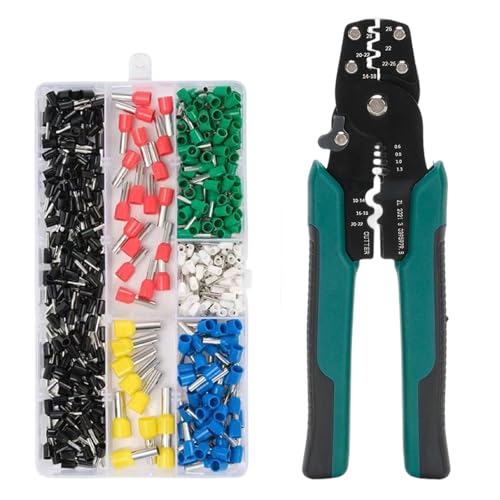 400 Stück VE Aderendhülsen Set Mit Crimpzange, Aderendhülsen Für Elektroinstallationen, Kabelendhülsen Für Haushalt, Auto Und Industrie von KRYMXAR