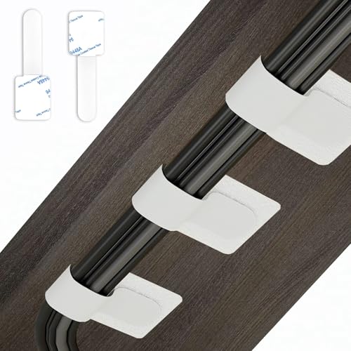 Kabelhalter, Kabelmanagement Schreibtisch, Kabelführung für Büro und Homeoffice, Selbstklebende Kabelclips, 50 Stück Kabelhalter, Kabelmanagement Schreibtisch, Kabelführung für Büro und Homeoffice, Selbstklebende Kabelclips, 50 Stück von KRYMXAR