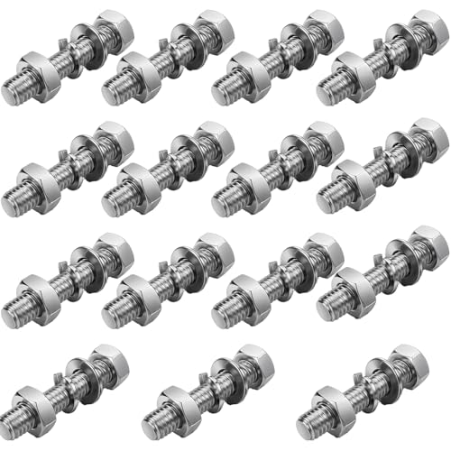 M6 Schrauben, 15 Stück M6 Edelstahlschrauben Mit Muttern, Rostfrei Und Langlebig, Ideal Für Heimwerker Und Profis M6 Schrauben, 15 Stück M6 Edelstahlschrauben Mit Muttern, Rostfrei Und Langlebig, Ideal Für Heimwerker Und Profis von KRYMXAR