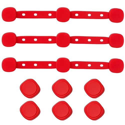 Magnethalter Set für Heißluftfritteuse, Silikon Backpapierhalter, 3 Stück, Rot von KRYMXAR
