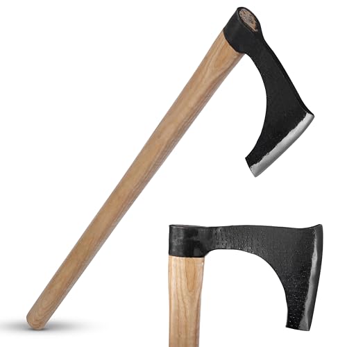 Echte Streitaxt - Wikinger Axt - Mittelalter Waffe - Kampfaxt - Outdoor - Survival - Freizeitaxt - Axe aus Holz und Metall von KS-11