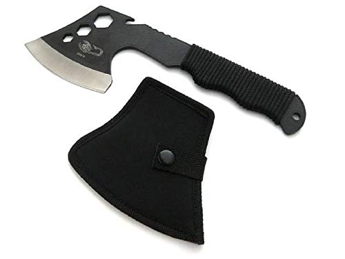 Scorpion Wurfaxt AXT Beil Camping Tomahawk Survival Multifunctional Tactical Outdoor Fieldtool, Black von KS-11