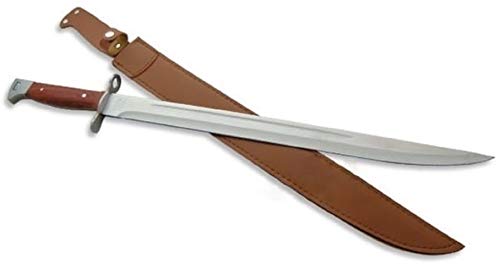 XXL Machete Bajonett Full Tang Klinge, länge 510 mm mit Kunstleder-Holster, Militär Messer Seitengewehr Jagdmesser braun Silber XXL Machete Bajonett Full Tang Klinge, länge 510 mm mit Kunstleder-Holster, Militär Messer Seitengewehr Jagdmesser braun Silber von KS-11
