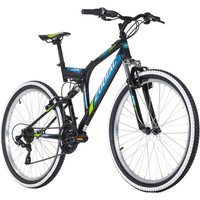 KS Cycling Mountainbike Fully 26'' Zodiac Schwarz-Grün RH 48 cm von KS Cycling