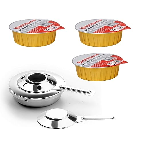 KS-Direkt Brenngel 80g Dose Sicherheitsbrennpaste Brennpaste Fondue Raclette Speisenwärmer (3 x 80g + Pastenbrenner) von KS-Direkt