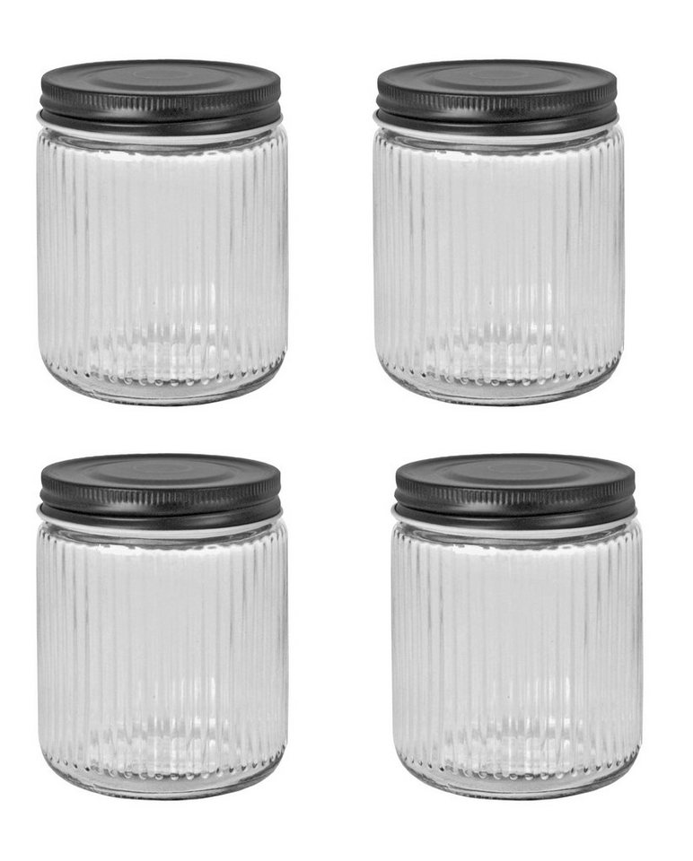 KS-Direkt Einmachglas Einmachglas 0,3L Schraubdeckel Sturzglas Einkochglas Marmeladenglas, (4-tlg) von KS-Direkt