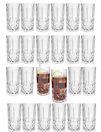 KS-Direkt SET Longdrinkglas 375ml Glas Gläser-Set Cocktailgläser Spülmaschinenfest Longdrinkgläser (375ml, 6, stück) von KS-Direkt