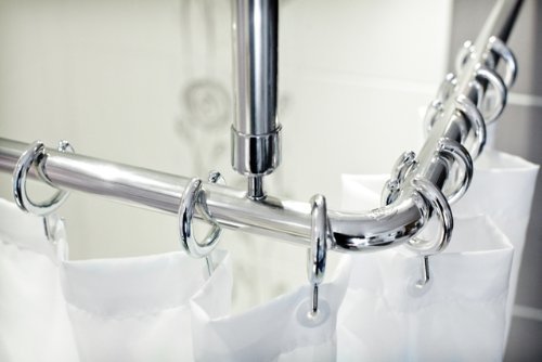 3er ALU WINKELSTANGE BARRIEREFREI CHROM - Bequemes durchschieben des Vorhangs ohne Hindernis - DUSCHVORHANGSTANGE FÜR DUSCHVORHANG! NEUES SYSTEM! CORNER SHOWER ROD! von KS Handel 24