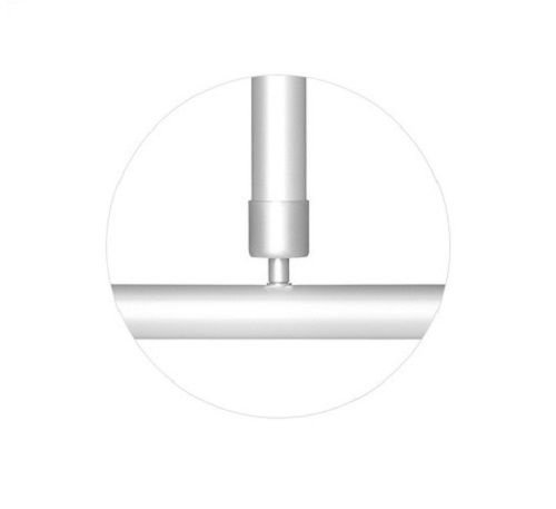 ALU DECKENHALTERUNG EXTRA LANG 120cm! FÜR WINKELSTANGE DUSCHSTANGE DUSCHVORHANGSTANGE BARRIEREFREI! UNDERSEILING OF CORNER ROD! (Silber matt) von KS Handel 24