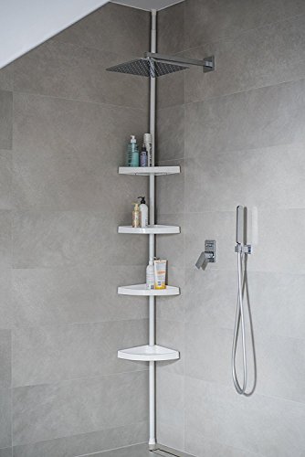 BADREGAL TELESKOPREGAL 3 BÖDEN WEISS 70-200 CM LANG ECKREGAL DUSCHABLAGE DUSCHREGAL BADREGAL TELESKOPREGAL 3 BÖDEN WEISS 70-200 CM LANG ECKREGAL DUSCHABLAGE DUSCHREGAL von KS Handel 24