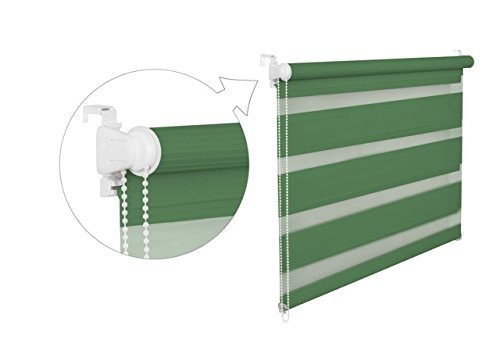 DOPPELROLLO DUOROLLO 120 CM BREIT 150 CM LANG Grün INKL. SEILZUG FENSTERROLLO KLEMMROLLO JALOUSIE von SK