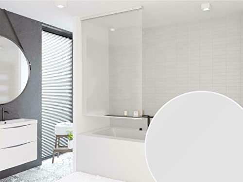 KS Handel 24 HALB-Kassetten DUSCHROLLO 4 Breiten 9 Designs ZUR Wahl DUSCHVORHANG Weiss GRAU GRÜN BLAU (80, Transparent) von KS Handel 24