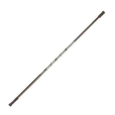 DUSCHVORHANGSTANGE 140 cm - 250 cm SILBER ALU GLÄNZEND TELESKOPSTANGE DUSCHVORHANG STANGE CHROM! SPRING SHOWER ROD! von KS Handel 24