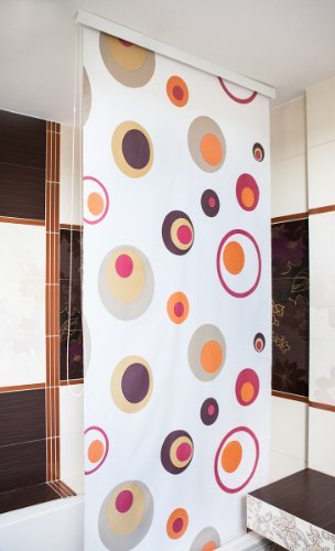 HALB-KASSETTEN DUSCHROLLO 100 cm BREIT MODELL COLORFUL DUSCHVORHANG WEISS BRAUN ROT ORANGE - SONDERMAß - SHOWER ROLLO CURTAIN! HALB-KASSETTEN DUSCHROLLO 100 cm BREIT MODELL COLORFUL DUSCHVORHANG WEISS BRAUN ROT ORANGE - SONDERMAß - SHOWER ROLLO CURTAIN! von KS Handel 24