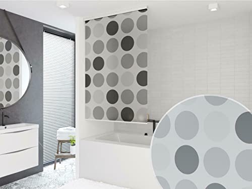 HALB-KASSETTEN DUSCHROLLO 140 cm BREIT MODELL RETRO DUSCHVORHANG GRAU WEISS ANTHRAZIT! SHOWER ROLLO CURTAIN! HALB-KASSETTEN DUSCHROLLO 140 cm BREIT MODELL RETRO DUSCHVORHANG GRAU WEISS ANTHRAZIT! SHOWER ROLLO CURTAIN! von KS Handel 24