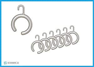 KS Handel 24 14 x DUSCHVORHANGRINGE OFFEN BARRIEREFREI Silber MATT MIT Haken FÜR DUSCHVORHANG DUSCHVORHANGSTANGE! Shower Curtain Rings! von KS Handel 24