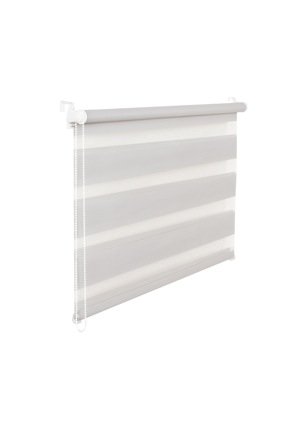 KS Handel 24 DOPPELROLLO DUOROLLO 100 cm BREIT 150 cm LANG GRAU INKL. SEILZUG FENSTERROLLO KLEMMROLLO Jalousie von KS Handel 24