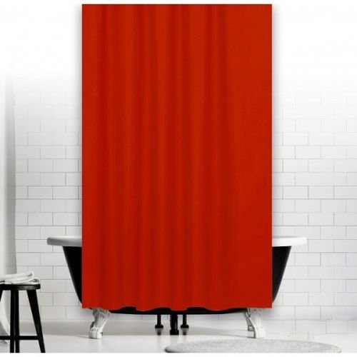 DUSCHVORHANG ROT 240x230 Textil 240 BREIT x 230 HOCH! ÜBERLÄNGE SONDERMAß! Shower Curtain RED Outsize! von KS Handel 24