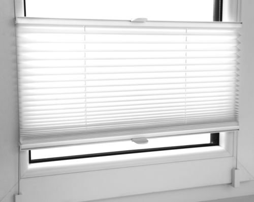 KS Handel 24 PLISSEE FALTROLLO 65x100 cm Weiss INKL. KLEMMTRÄGER Jalousie - MEGA Auswahl IM Shop - 80 Breiten - 12 Farben von KS Handel 24