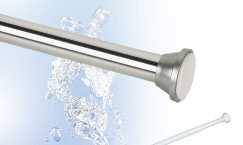 KS Handel 24 DUSCHVORHANGSTANGE QUALITATIV 70-110 ALU Silber TELESKOPSTANGE DUSCHSTANGE DUSCHVORHANGSTANGE GARDINENSTANG! Spring Shower Rod! von KS Handel 24