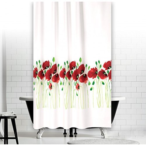 KS Handel 24 Textil DUSCHVORHANG Modell MOHNBLUME Weiss GRÜN ROT 180x200 cm INKL. QUALITÄTSRINGE 180 x 200 cm! KS Handel 24 Textil DUSCHVORHANG Modell MOHNBLUME Weiss GRÜN ROT 180x200 cm INKL. QUALITÄTSRINGE 180 x 200 cm! von KS Handel 24