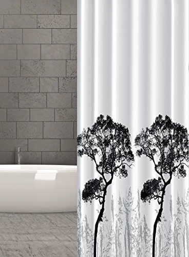 KS Handel 24 Textil Duschvorhang 240x200 cm (Bäume Tree Design) von KS Handel 24
