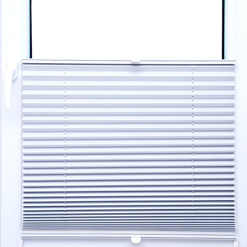 KS Handel 24 Thermo Black Out PLISSEE 120x100 cm FALTROLLO Weiss Silber 100% VERDUNKELND - 80 GRÖßEN im Shop - MEGA Auswahl von KS Handel 24