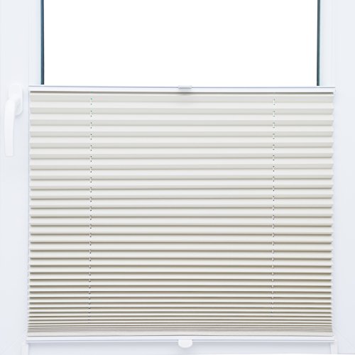 KS Handel 24 Thermo Black Out PLISSEE 60x150 cm FALTROLLO BEIGE METALLIC 100% VERDUNKELND - 80 GRÖßEN im Shop - MEGA Auswahl von KS Handel 24