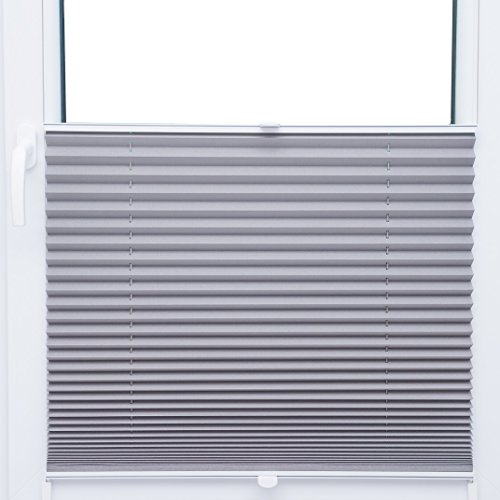 KS Handel 24 Thermo Black Out PLISSEE 75x150 cm FALTROLLO HELLGRAU Silber METALLIC 100% VERDUNKELND - 80 GRÖßEN im Shop - MEGA Auswahl von KS Handel 24