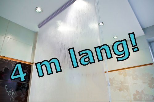 PERFEKT FÜR HOHE DECKEN! DUSCHROLLO 4 m LANG DUSCHVORHANG ÜBERLÄNGE 140 x 400 cm! SHOWER ROLLO CURTAIN! PERFEKT FÜR HOHE DECKEN! DUSCHROLLO 4 m LANG DUSCHVORHANG ÜBERLÄNGE 140 x 400 cm! SHOWER ROLLO CURTAIN! von KS Handel 24