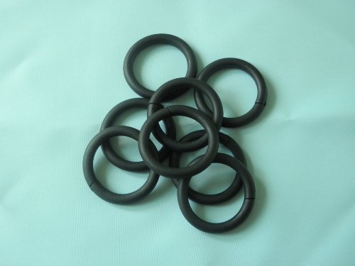 QUALITATIVE 14 STÜCK DUSCHVORHANGRINGE DUSCHRINGE FARBE SCHWARZ! SHOWER CURTAIN RINGS BLACK! von KS Handel 24