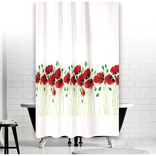 TEXTIL DUSCHVORHANG MODELL MOHNBLUME WEISS GRÜN ROT 120x200 CM INKL. QUALITÄTSRINGE 120 x 200 cm! EXTRA SCHMAL! TEXTIL DUSCHVORHANG MODELL MOHNBLUME WEISS GRÜN ROT 120x200 CM INKL. QUALITÄTSRINGE 120 x 200 cm! EXTRA SCHMAL! von Duschvorhang